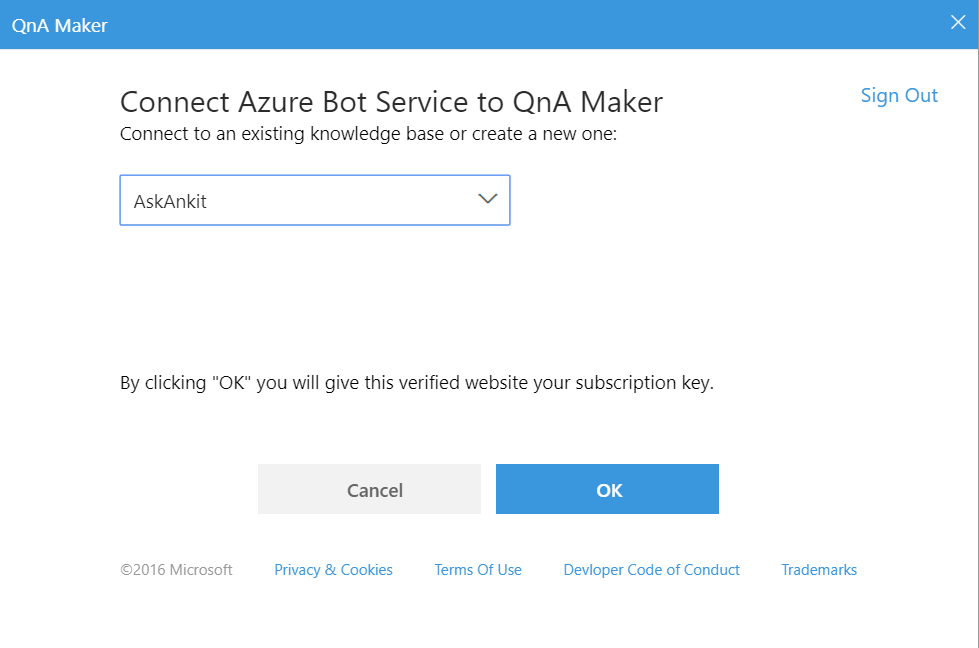 QnAMakerSelectKnowledgeBase